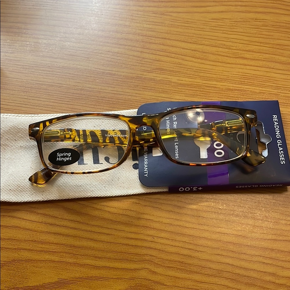 ICU eye care reading glasses +3.00